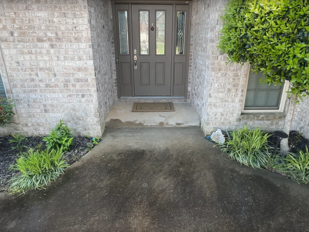 Before pressure washing